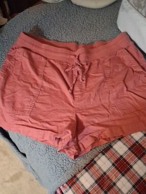 GAP Coral Drawstring Casual Cotton-Blend Shorts